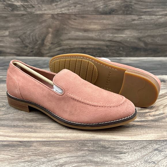 NIB Sperry Top Sider 8.5M Fairpoint Suede Rose Loafer Flats - Picture 4 of 10